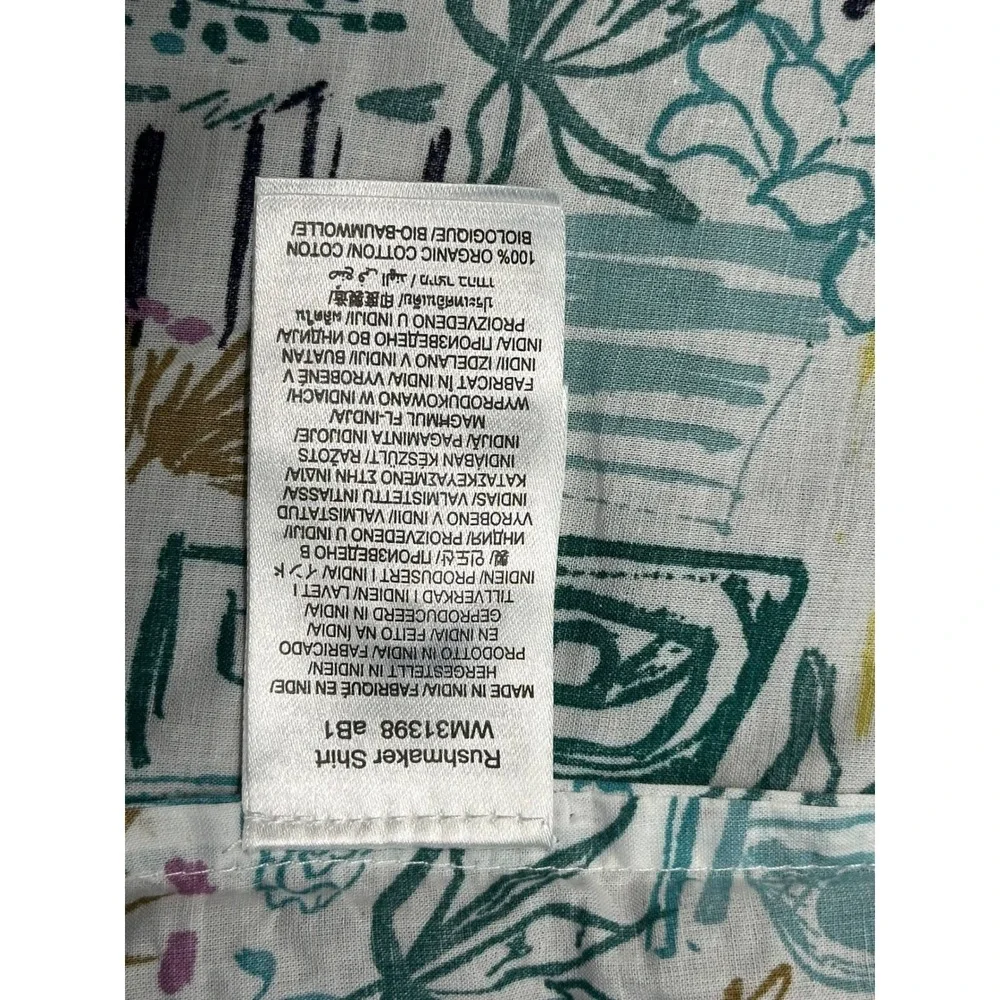 Seasalt Cornwall Rushmaker Shirt Organic Cotton Garden Studio Sketch Chalk US 10